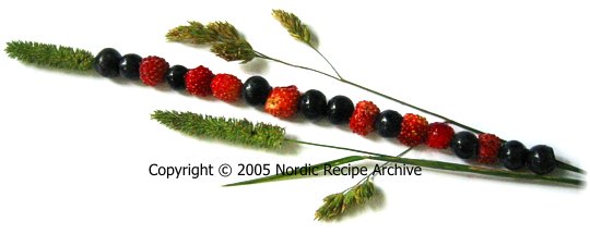 Wild strawberry and bilberry thread