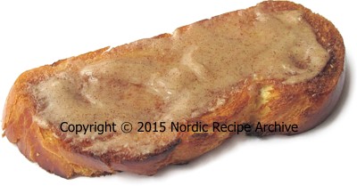 Cinnamon butter on toasted brioche bread