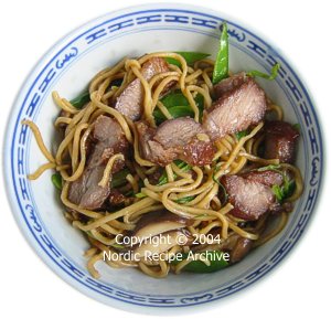 Noodles with char siu pork