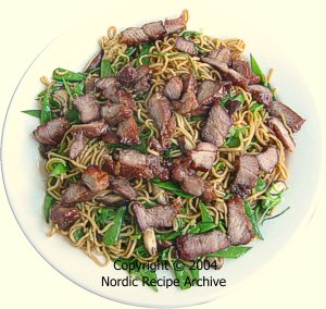 Noodles with char siu pork