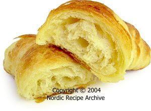 Halved croissant
