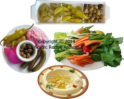 Accompaniments for hummus