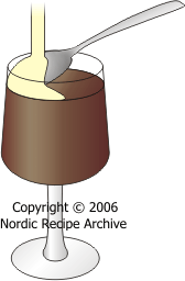Pouring cream on top