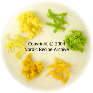 Citrus peel and grated zest