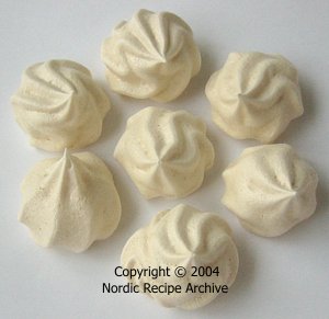 Piped meringues