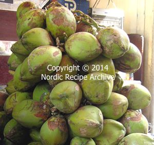 Fresh coconuts