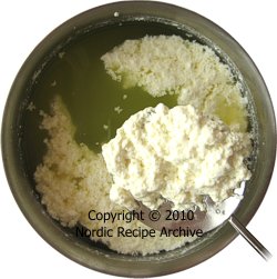 Curd and whey separating