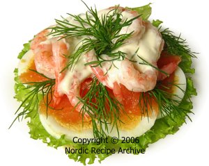 Salmon and shrimp canap&eacute;