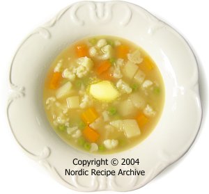 Summer soup with butter