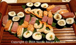 Sashimi and sushi assortment
